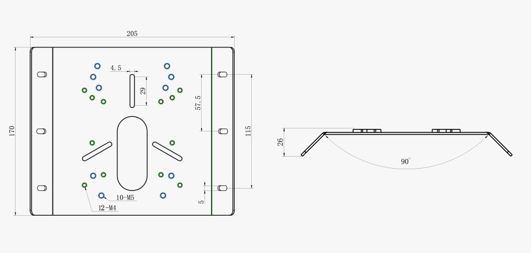 Кронштейн MS-A02 для крепления IP-камер и кронштейнов Milesight MS-A02